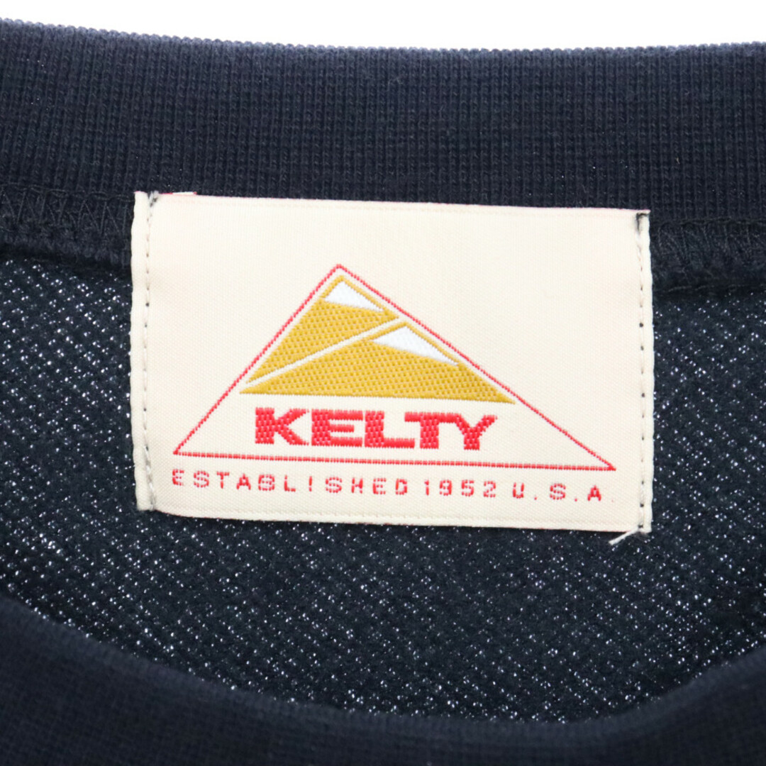 KELTY(ケルティ)のKELTY ケルティ 23AW ロゴデザイン クルーネックスウェットトレーナー ブラック 23FW-KEVT001 メンズのトップス(スウェット)の商品写真