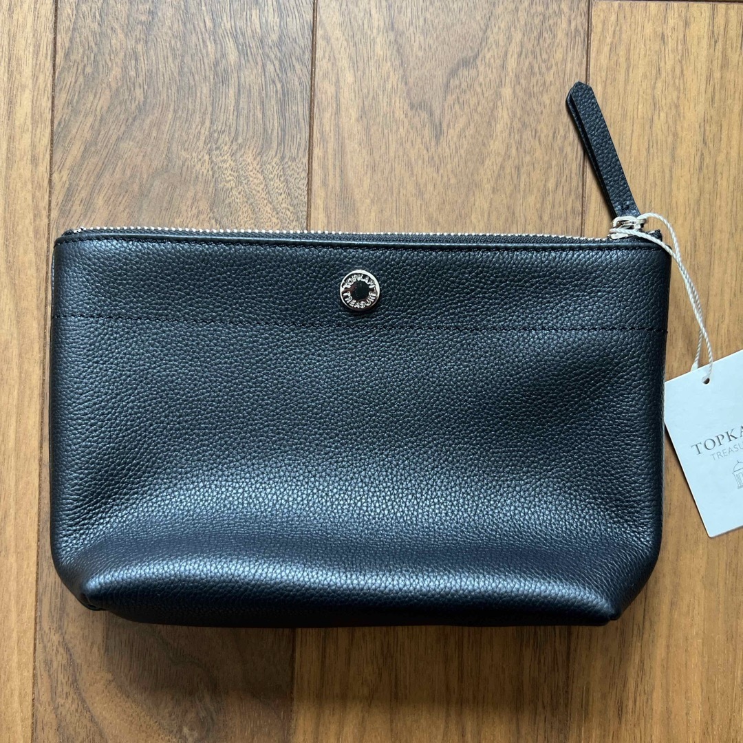 TOPKAPI(トプカピ)のTOPKAPI 本革レザーポーチ ブラック 新品 HERMES BVLGARI レディースのファッション小物(ポーチ)の商品写真