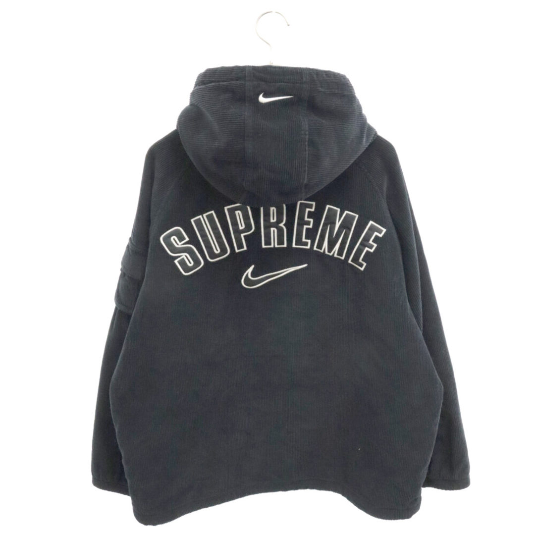 Supreme(シュプリーム)のSUPREME シュプリーム 21SS NIKE Arc Corduroy Hooded Jacket DM1772-010 ナイキ アーチ コーデュロイジップジャケット ブラック メンズのジャケット/アウター(フライトジャケット)の商品写真