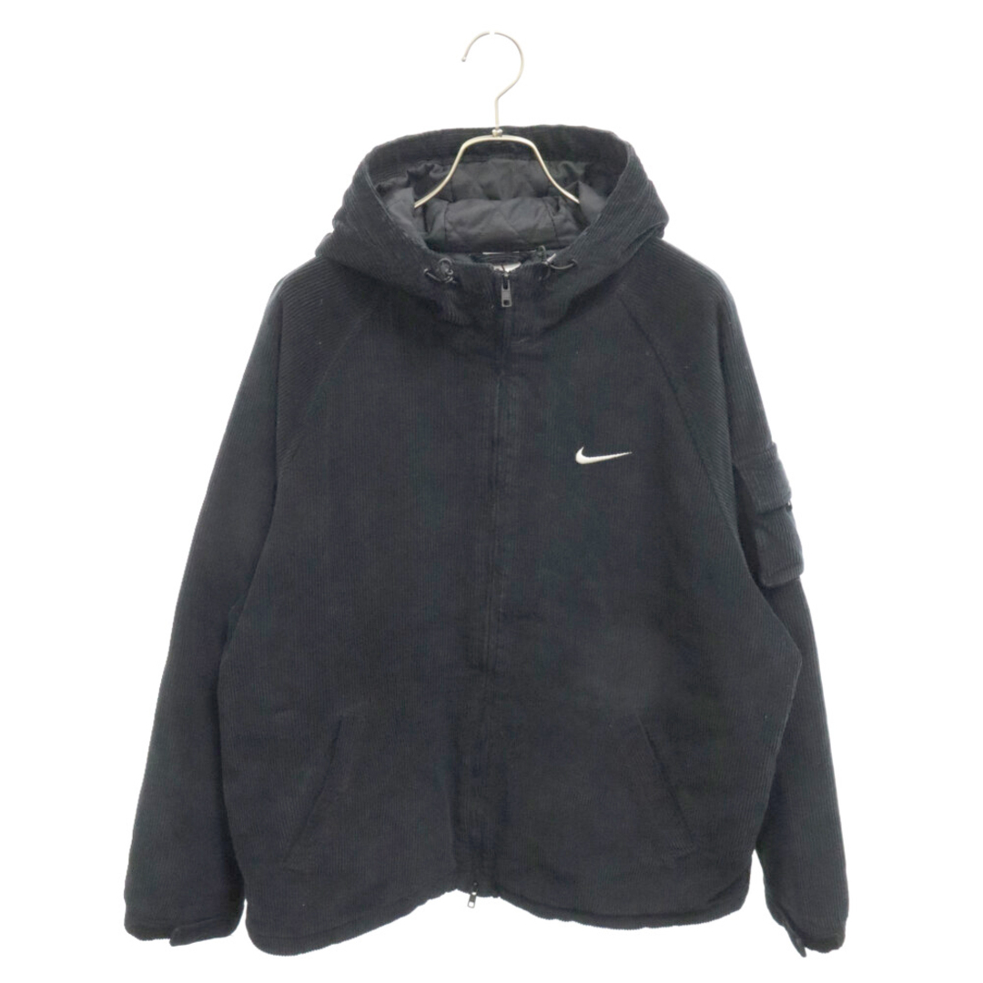 Supreme(シュプリーム)のSUPREME シュプリーム 21SS NIKE Arc Corduroy Hooded Jacket DM1772-010 ナイキ アーチ コーデュロイジップジャケット ブラック メンズのジャケット/アウター(フライトジャケット)の商品写真