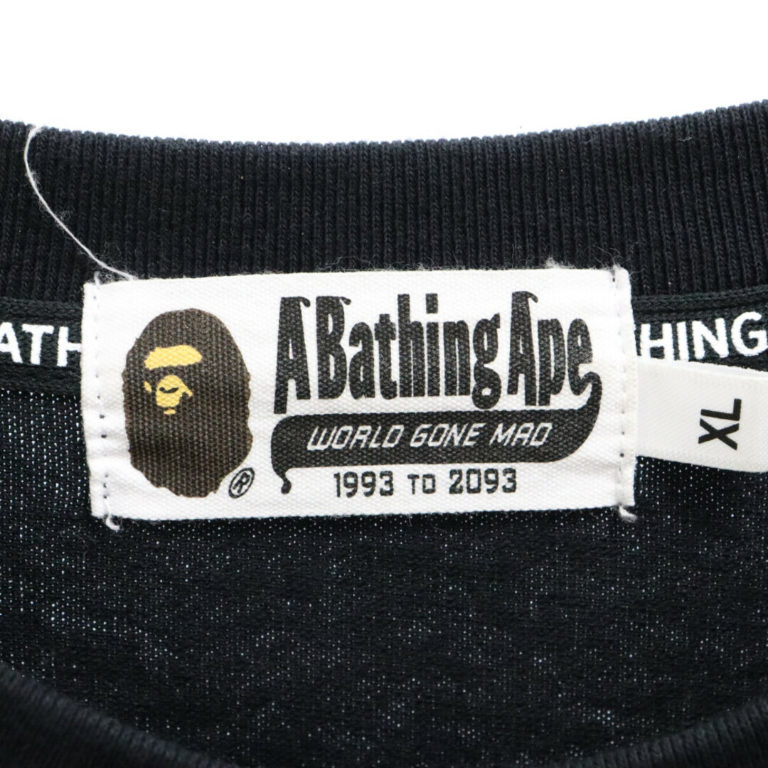 A BATHING APE(アベイシングエイプ)のA BATHING APE アベイシングエイプ BUSY SHARK シャーク 両面ビッグロゴプリント 半袖Tシャツ ブラック 001CSI301008M メンズのトップス(Tシャツ/カットソー(半袖/袖なし))の商品写真