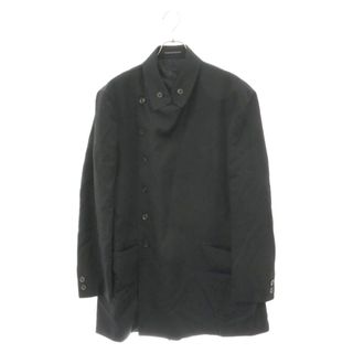 ヨウジヤマモト(Yohji Yamamoto)のYohji Yamamoto POUR HOMME ヨウジヤマモト プールオム 18AW Double Jacket Wrinkled Gabardine ギャバダブルジャケット ブラック HV-J12-100(テーラードジャケット)