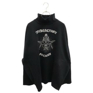 バレンシアガ(Balenciaga)のBALENCIAGA バレンシアガ 20AW Free Your Mind Longsleeve Shirt 両面 ビッグプリントロゴ ダメージ加工スウェットトレーナー ブラック(スウェット)