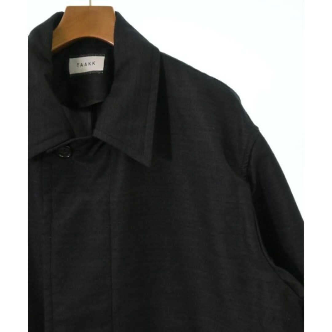 Taakk ターク ステンカラーコート 2(M位) 黒 【古着】【中古】 メンズのジャケット/アウター(ステンカラーコート)の商品写真