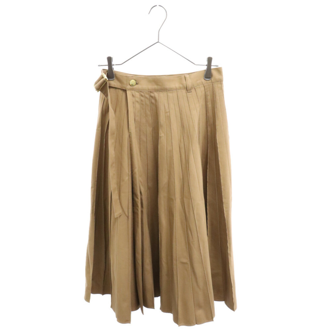 sacai(サカイ)のSacai サカイ 23AW×Carhartt Pleated Skirt カーハート プリーツロングスカート ベージュ レディース 23‐06744 レディースのスカート(ロングスカート)の商品写真