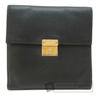 エルメス(Hermes)のHERMES クリック12 黒 ブラック ゴールド金具 二つ折り財布（小銭入れあり） エプソン レディース(財布)