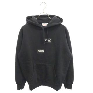 Supreme - SUPREME シュプリーム 18AW×COMME des GARCONS SHIRT Split Box Logo Hooded Sweatshirt コムデギャルソン シャツ スプリット ボックスロゴ スウェットパーカー ブラック