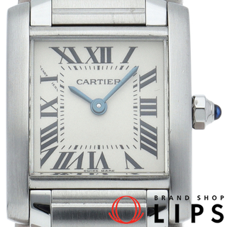 カルティエ(Cartier)のカルティエ タンク フランセーズ ウォッチ SM Tank Francaise SM W51008Q3 保証書 修理書 2駒 SS レディース時計 シルバー 仕上げ済 美品 【中古】(腕時計)