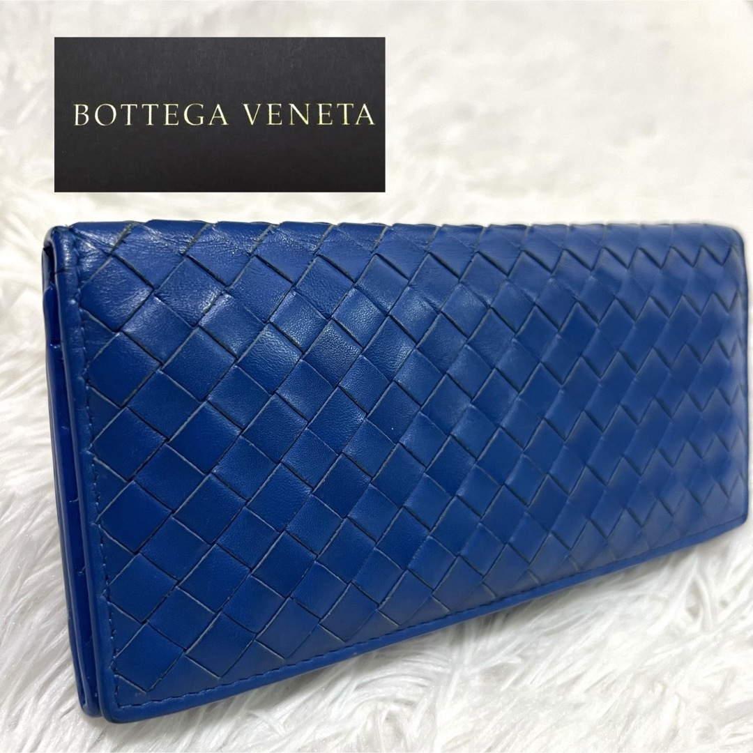 Bottega Veneta(ボッテガヴェネタ)のBOTTEGA VENETA ボッテガヴェネタ お札入れ 長財布 ブルー メンズのファッション小物(長財布)の商品写真