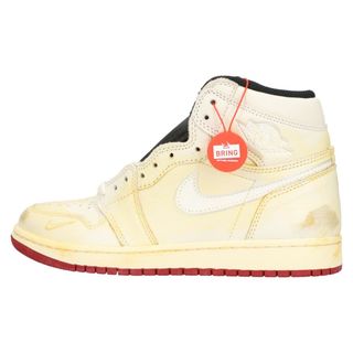 ナイキ(NIKE)のNIKE ナイキ ×NIGEL SYLVESTER AIR JORDAN 1 HIGH OG BV1803‐106 ナイジェルシルベスター エアジョーダン1 ハイカットスニーカー ベージュ US7.5/25.5cm(スニーカー)