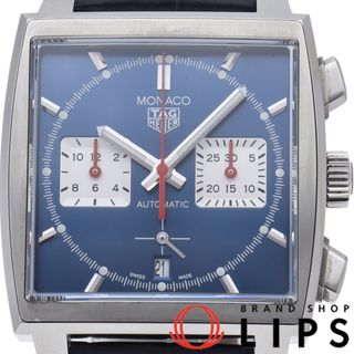 タグホイヤー(TAG Heuer)のタグ・ホイヤー モナコ キャリバー ホイヤー 02 クロノグラフ Monaco Calibre Heuer 02 Chronograph CBL2111.FC6453 箱 保証書 SS/革 メンズ時計 ブルー 仕上げ済 美品 【中古】(その他)