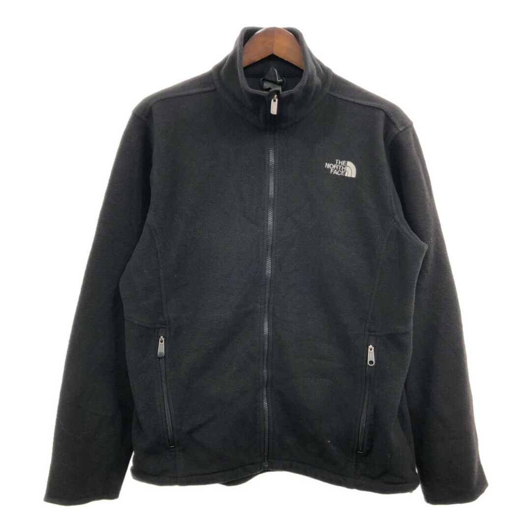 THE NORTH FACE(ザノースフェイス)のTHE NORTH FACE ノースフェイス POLARTEC ポーラテック フリースジャケット アウトドア ブラック (メンズ L) 中古 古着 Q6692 メンズのジャケット/アウター(その他)の商品写真