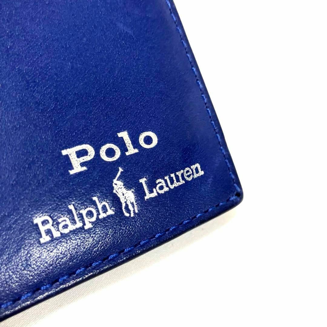 POLO RALPH LAUREN(ポロラルフローレン)のポロラルフローレン　ポニー　バイフォールドウォレット　ブルー　ロゴ　二つ折り財布 メンズのファッション小物(折り財布)の商品写真