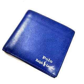 ポロラルフローレン(POLO RALPH LAUREN)のポロラルフローレン　ポニー　バイフォールドウォレット　ブルー　ロゴ　二つ折り財布(折り財布)