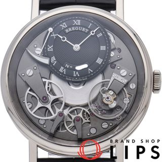 ブレゲ(Breguet)のブレゲ トラディション 7057 ウォッチ パワーリザーブ 40mm Tradition 7057BB/G9/9W6 箱 保証書 K18WG/革 メンズ時計 グレー 美品 【中古】(その他)