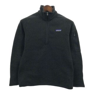 パタゴニア(patagonia)のpatagonia パタゴニア ハーフジップ ベターセーター フリースジャケット ブラック (メンズ M) 中古 古着 Q6693(その他)