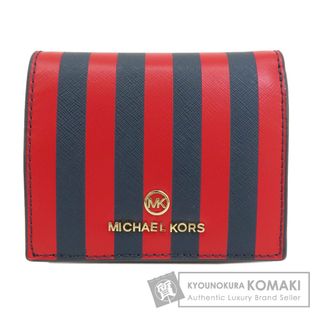 マイケルコース(Michael Kors)のMichael Kors ストライプ 二つ折り財布（小銭入れあり） PVC レディース(財布)