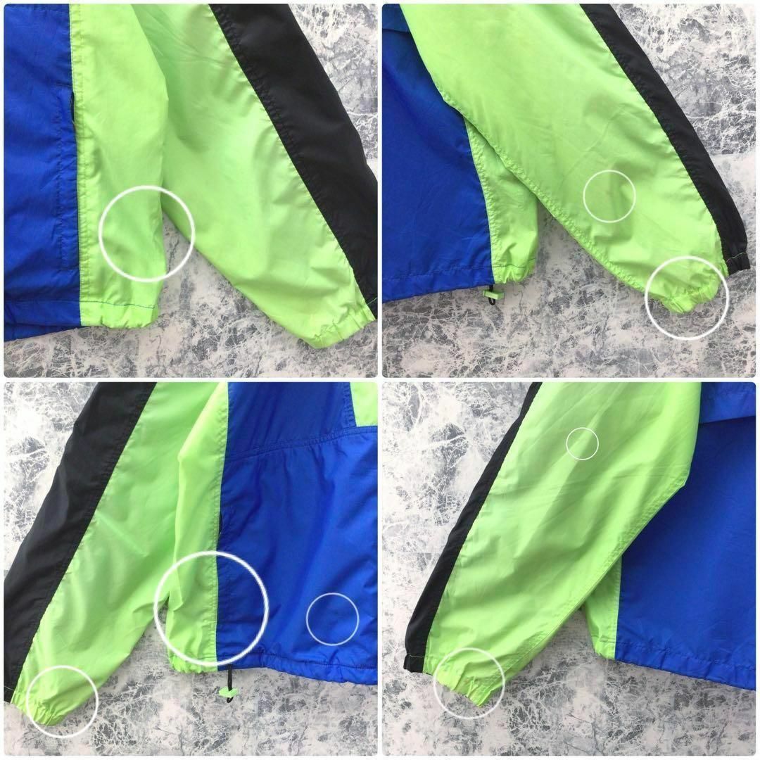 S304 US古着ハインドマルチカラートリコロールカラー薄手ナイロンジャケット メンズのジャケット/アウター(ナイロンジャケット)の商品写真