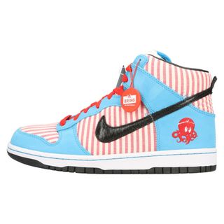 ナイキ(NIKE)のNIKE ナイキ DUNK HIGH PREMIUM OSAKA たこ焼き VIVID 323955-401 ダンク ハイ プレミアム シティパック 大阪 たこ焼 ハイカットスニーカー ブルー/レッド/ホワイト US8/26cm(スニーカー)