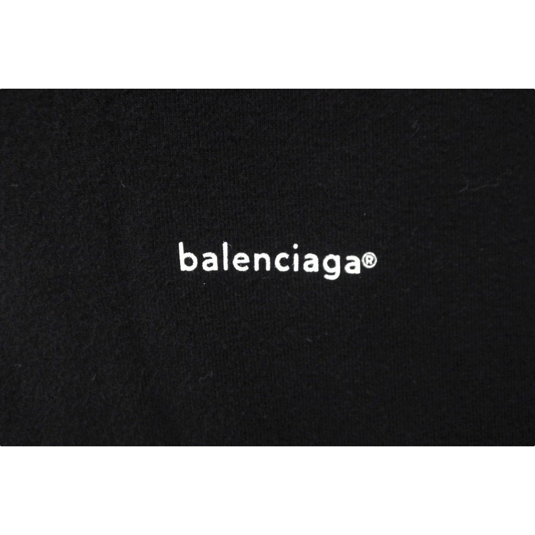 Balenciaga(バレンシアガ)のBALENCIAGA バレンシアガ ジップアップパーカー TS19 482205 TYK30 1000 16AW コットン ブラック シルバー金具 XS 美品 中古 63047 レディースのトップス(パーカー)の商品写真