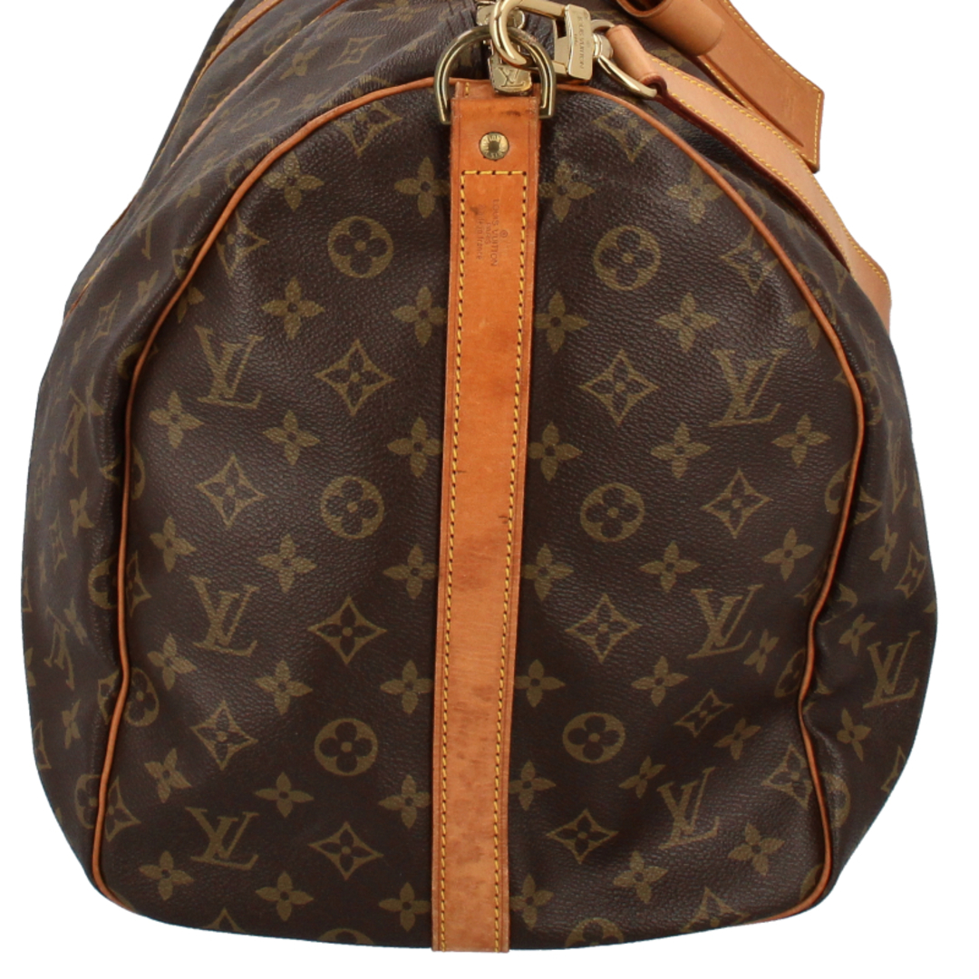 LOUIS VUITTON(ルイヴィトン)のルイ・ヴィトン キーポルバンドリエール55  M41414 モノグラム レディースボストンバッグ
 ブラウン 廃盤品【中古】 レディースのバッグ(ボストンバッグ)の商品写真