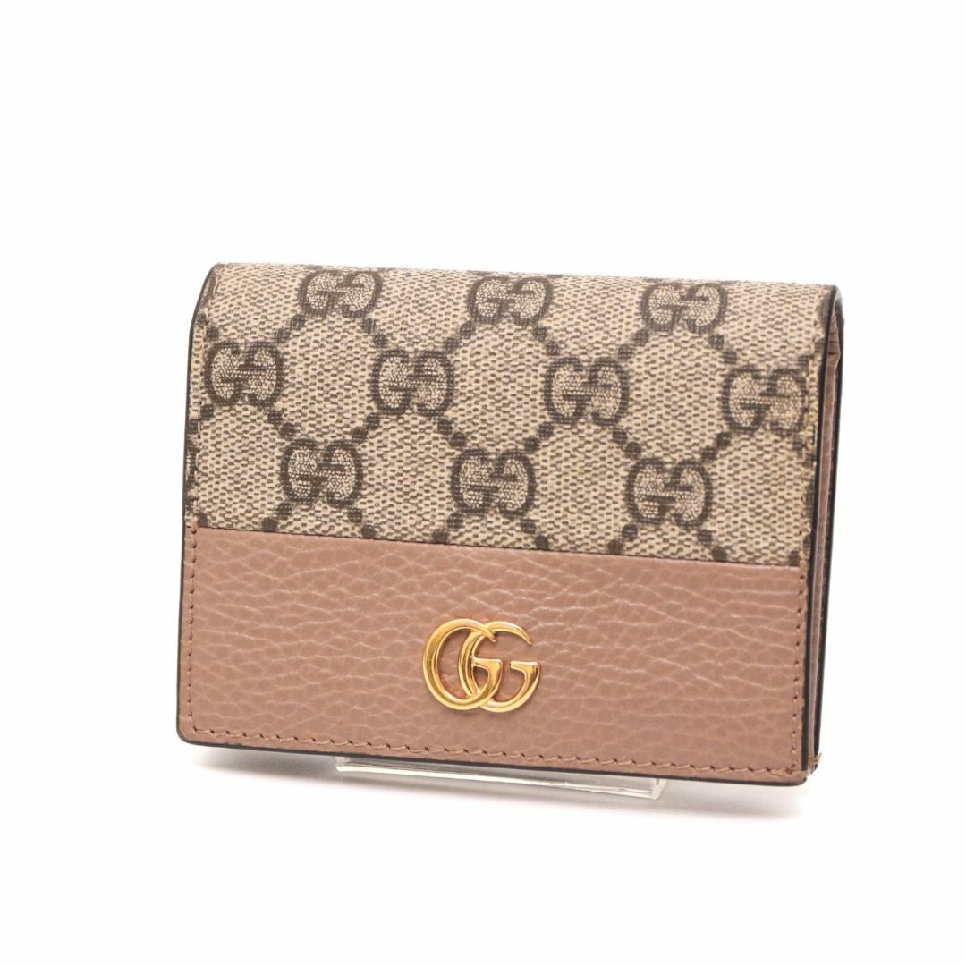 Gucci(グッチ)のグッチ 658610 ダブルG GGキャンバス 折り財布 レザー 茶 ブラウン レディースのファッション小物(財布)の商品写真