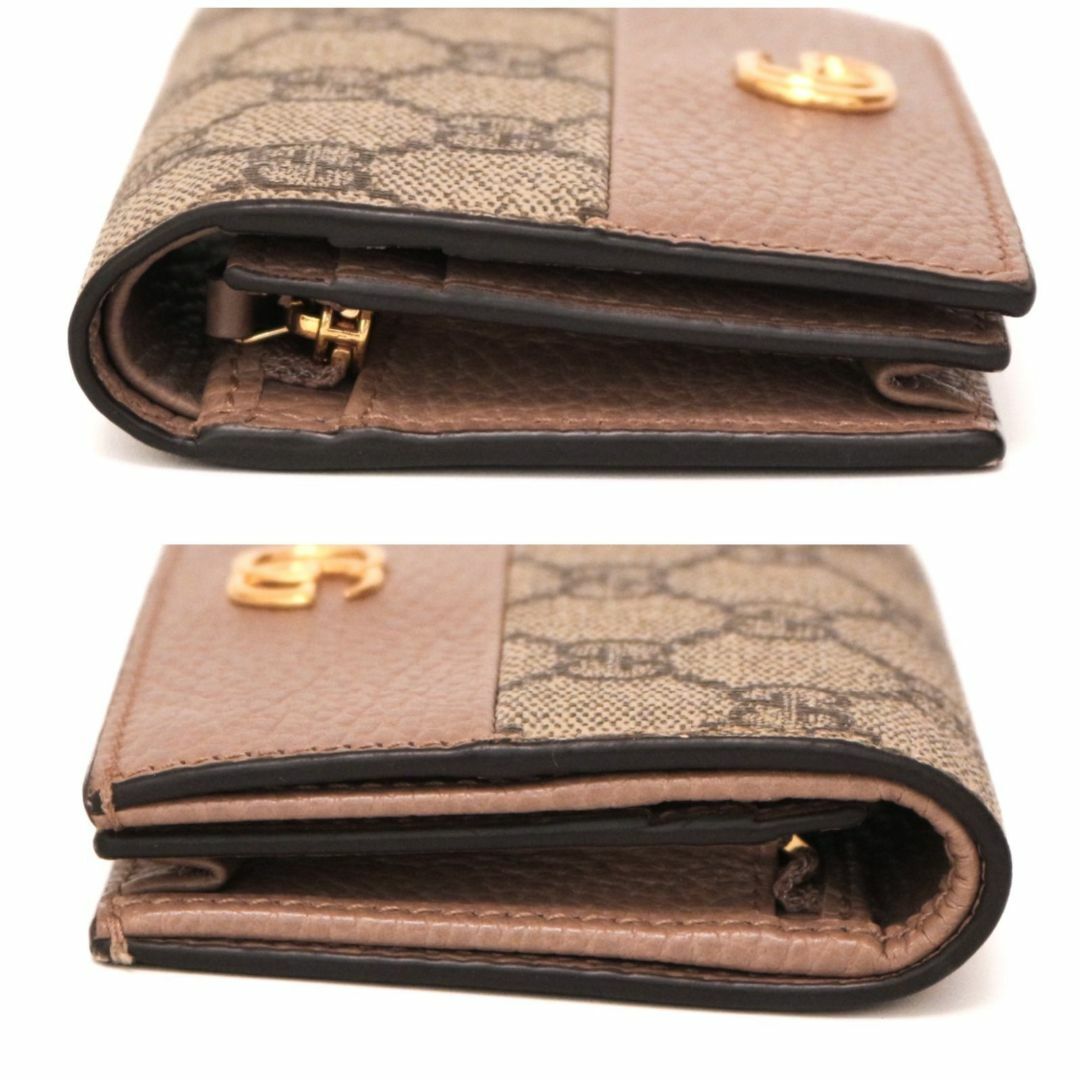 Gucci(グッチ)のグッチ 658610 ダブルG GGキャンバス 折り財布 レザー 茶 ブラウン レディースのファッション小物(財布)の商品写真