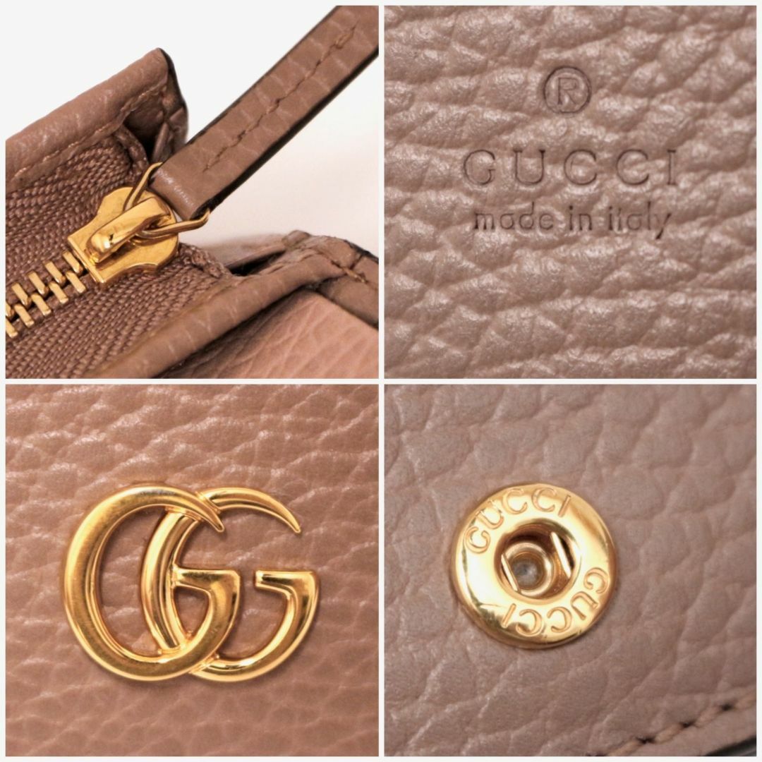 Gucci(グッチ)のグッチ 658610 ダブルG GGキャンバス 折り財布 レザー 茶 ブラウン レディースのファッション小物(財布)の商品写真