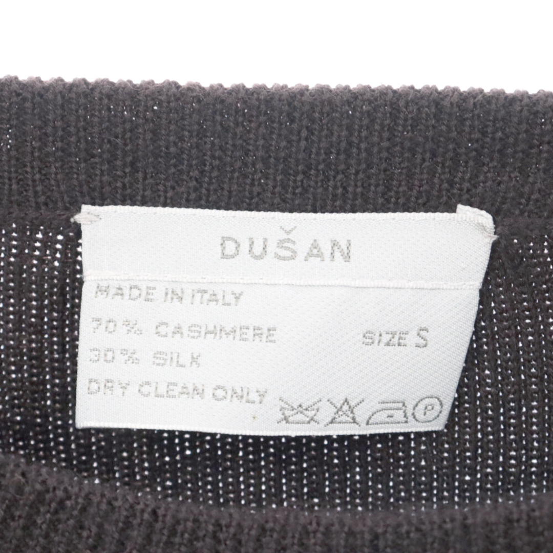 DUSAN ドゥサン シルク混 カシミアクルーネックニットセーター ブラウン メンズのトップス(ニット/セーター)の商品写真