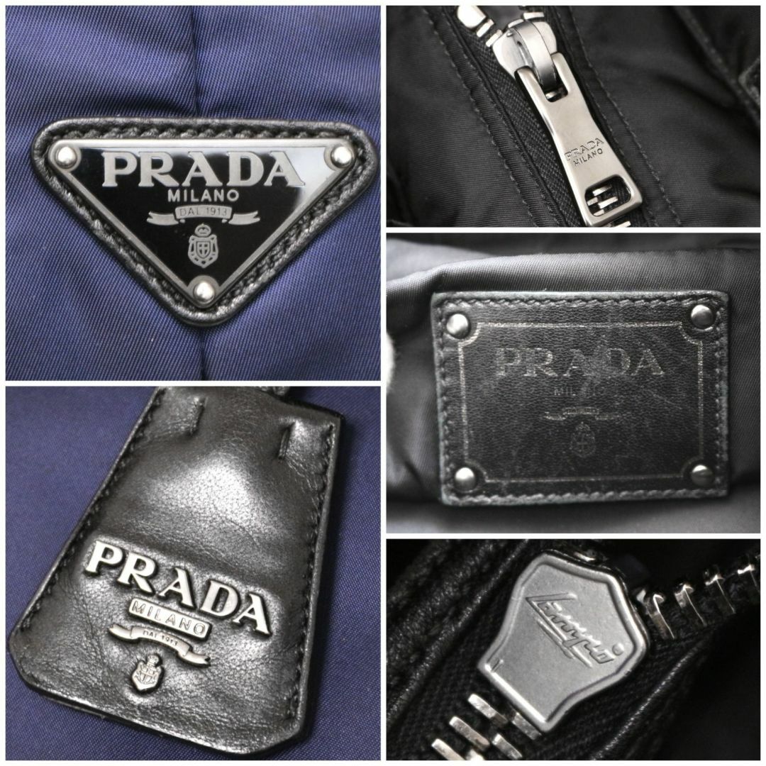 PRADA(プラダ)のプラダ ボンバー ショルダーバッグ マザーズバッグ 2way ナイロン ネイビー レディースのバッグ(ハンドバッグ)の商品写真