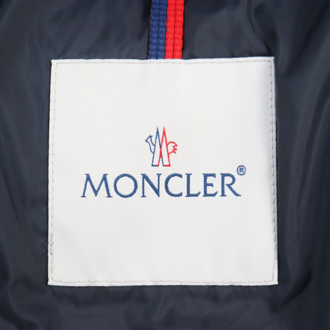 MONCLER(モンクレール)の極美品○MONCLER モンクレール C20914033805 54272 MONTGENEVRE GIUBBOTTO モンジュネーブル ウール100% ロゴワッペン付き フーデッド ダブルジップ ダウンジャケット ネイビー 3 メンズ メンズのジャケット/アウター(ダウンジャケット)の商品写真