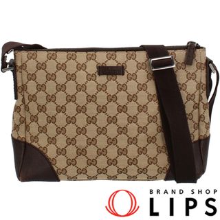 グッチ(Gucci)のグッチ ショルダーバッグ  114273 GGキャンバス/レザー レディースショルダーバッグ
 ブラウン【中古】(ショルダーバッグ)