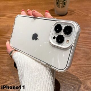 iphone11ケース　ホワイト 耐衝撃833(iPhoneケース)