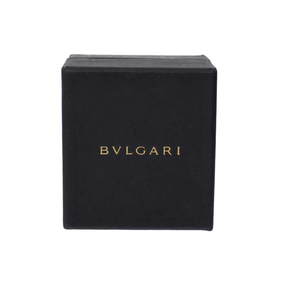 BVLGARI(ブルガリ)のブルガリ ダブルロゴ1Pダイヤリング  (#10)(#10 幅:約0.4cm) K18PG 仕上げ済 美品【中古】 レディースのアクセサリー(リング(指輪))の商品写真