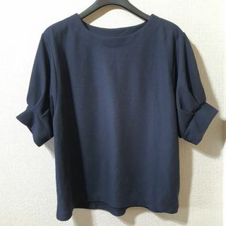 Dessin - デッサン　袖ぎゃザーふわり袖カットソー　5分袖　五分袖　半袖tシャツ　韓国　夏服