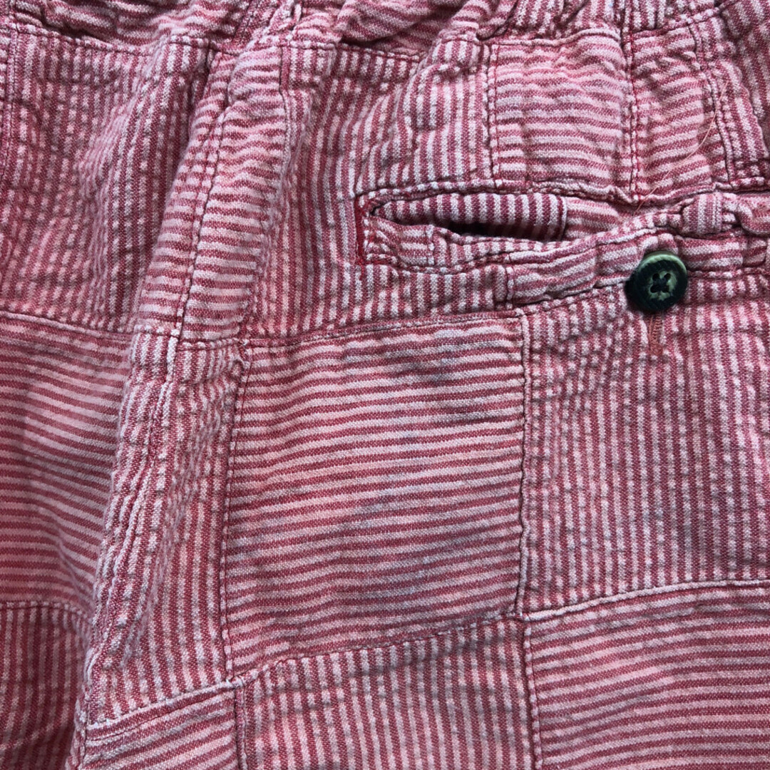 ISLAND REPUBLIC パネルチェック イージーショートパンツ ピンク (メンズ XL) 中古 古着 Q6704 メンズのパンツ(ショートパンツ)の商品写真