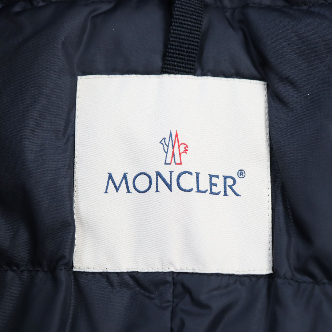 MONCLER(モンクレール)の良品●MONCLER モンクレール 2019年製 LESPA レスパ レイヤード ロゴプレート付き チェスターコート ダウンコート ネイビー 2 国内正規品 メンズ メンズのジャケット/アウター(ダウンジャケット)の商品写真