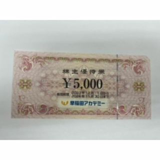 早稲田アカデミー　株主優待 5,000円分(その他)