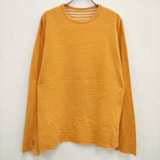 Name. DOUBLE FACE LONG SLEEVE TEE サイズ0 ダブルフェイス 長袖Ｔシャツ カットソー ロンＴ 22SS オレンジ メンズ ネーム【中古】4-0503M♪(Tシャツ/カットソー(七分/長袖))