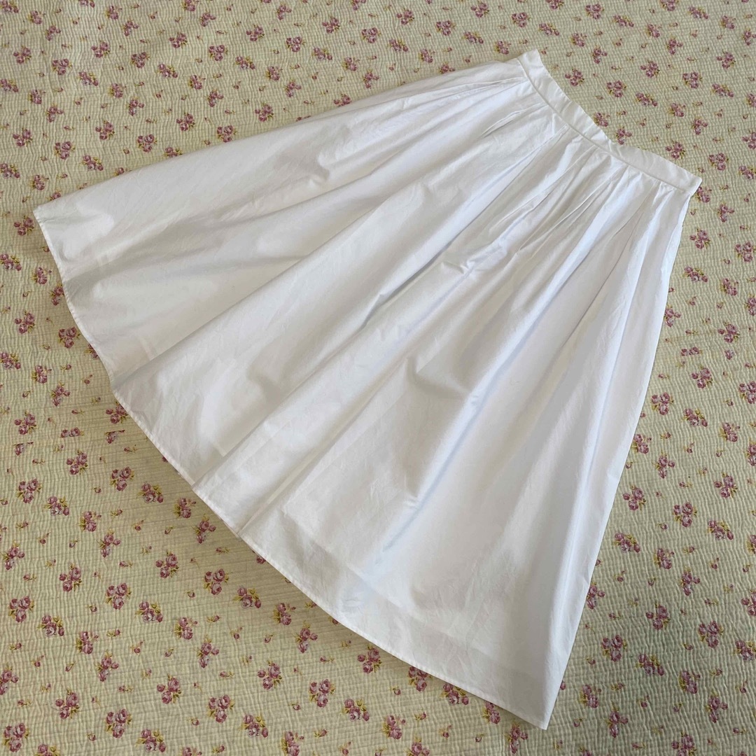 STRAWBERRY-FIELDS(ストロベリーフィールズ)のストロベリーフィールズ ロングスカート W64 白 ホワイト 春夏 DMW レディースのスカート(ロングスカート)の商品写真