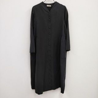 nest Robe - nest Robe 新品 シルクリネン 01173-1043 定価42000円 サイズF ワンピース ブラック レディース ネストローブ【中古】4-0503M♪