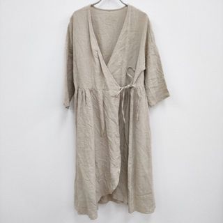 ネストローブ(nest Robe)のnest Robe カシュクール リネン 羽織 ローブ 01141-1091 ワンピース ベージュ レディース ネストローブ【中古】4-0503M♪(ロングワンピース/マキシワンピース)