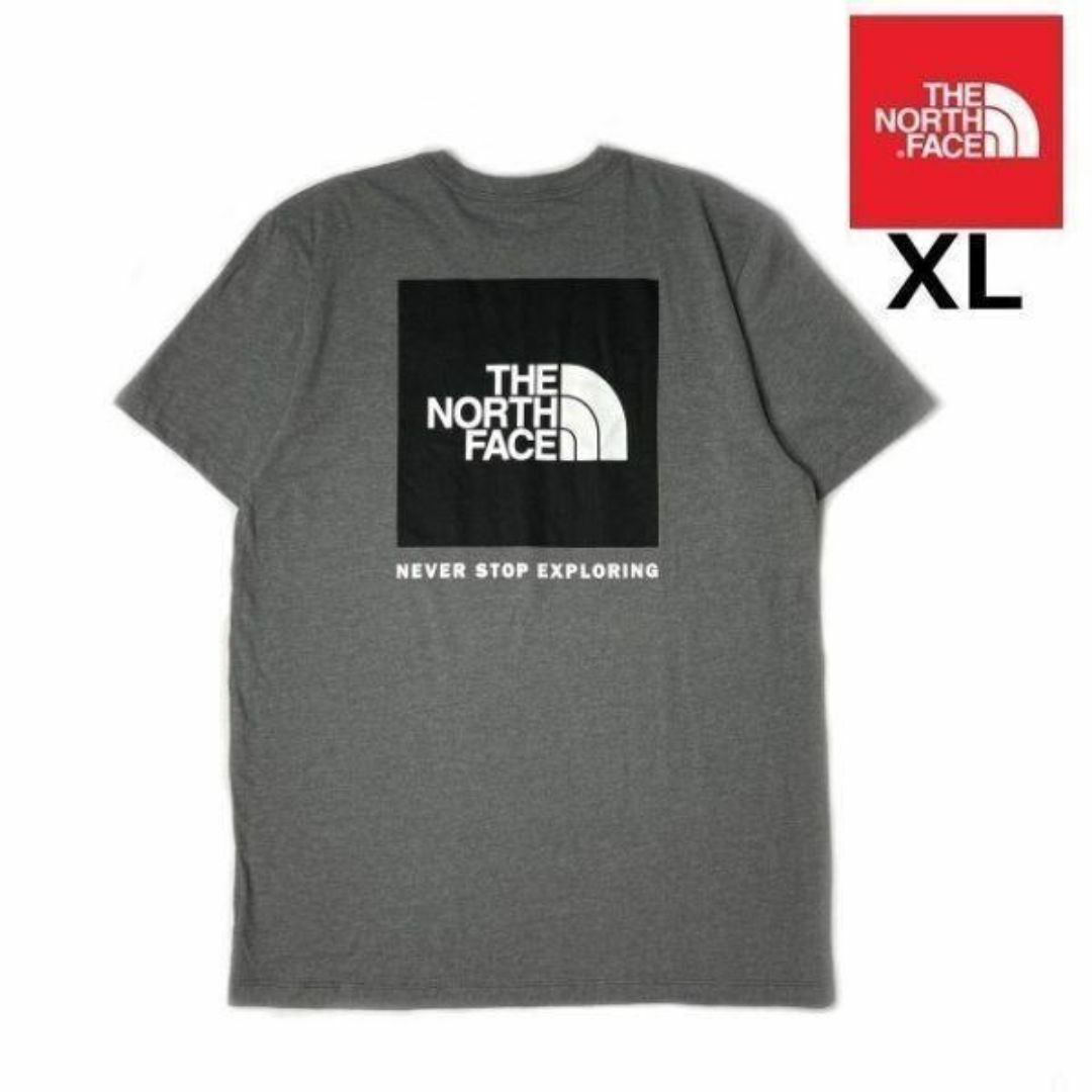 THE NORTH FACE(ザノースフェイス)のノースフェイス 半袖 Tシャツ US限定 ボックスロゴ(XL)グレー180902 メンズのトップス(Tシャツ/カットソー(半袖/袖なし))の商品写真