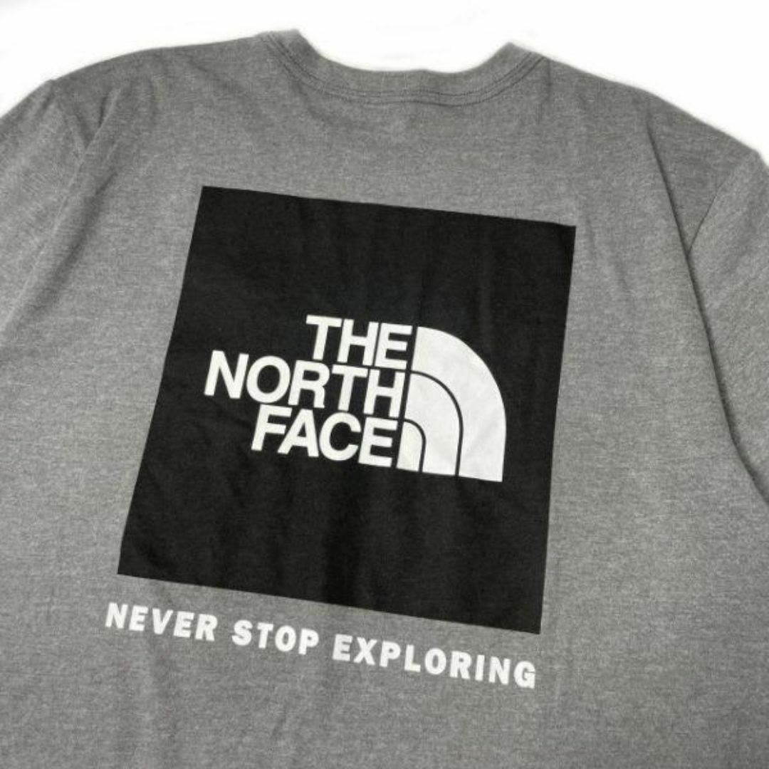 THE NORTH FACE(ザノースフェイス)のノースフェイス 半袖 Tシャツ US限定 ボックスロゴ(XL)グレー180902 メンズのトップス(Tシャツ/カットソー(半袖/袖なし))の商品写真