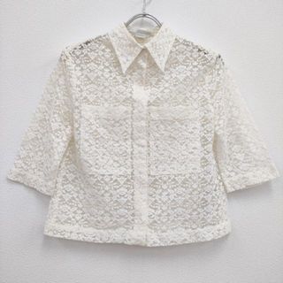 Stella McCartney - Stella McCartney 総レース サイズ34 フライフロント 長袖シャツ ホワイト レディース ステラマッカートニー【中古】4-0503M♪