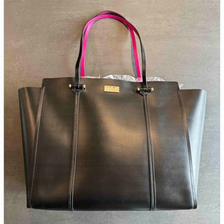 kate spade new york - 【限定品】kate spade スムースレザートート annelle 黒/ピンク