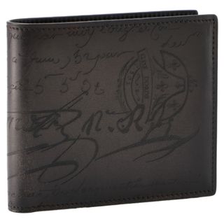 ベルルッティ(Berluti)のベルルッティ/BERLUTI 財布 メンズ MAKORE NEO VENEZIA SCRITT マコレ スクリットレザー 二つ折り財布 NERO GRIGIO(K02) 2024年春夏新作 N235738-0001-K02(折り財布)