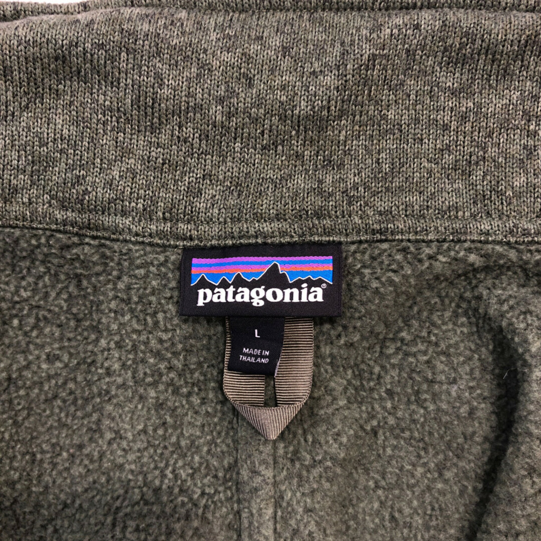 patagonia(パタゴニア)のpatagonia パタゴニア ベターセーター フリース シャツジャケット アウトドア ワンポイント オリーブ (メンズ L) 中古 古着 Q6709 メンズのジャケット/アウター(その他)の商品写真