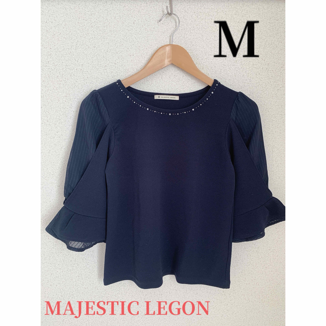 MAJESTIC LEGON(マジェスティックレゴン)のMAJESTIC LEGON マジェスティックレゴン　ブラウス　7分袖 レディースのトップス(シャツ/ブラウス(長袖/七分))の商品写真