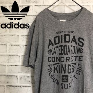 オリジナルス(Originals（adidas）)の希少XL⭐️adidas アディダスオリジナルス スケボーキングTシャツ グレー(Tシャツ/カットソー(半袖/袖なし))